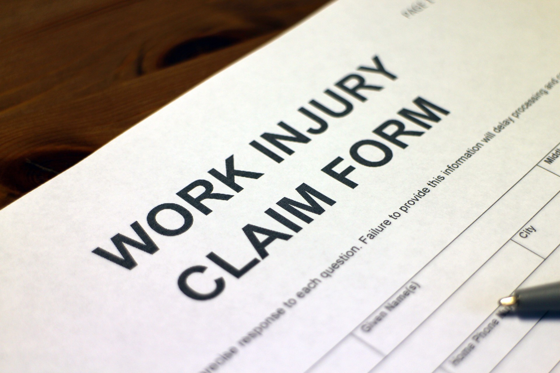 Work Injury Claim Form